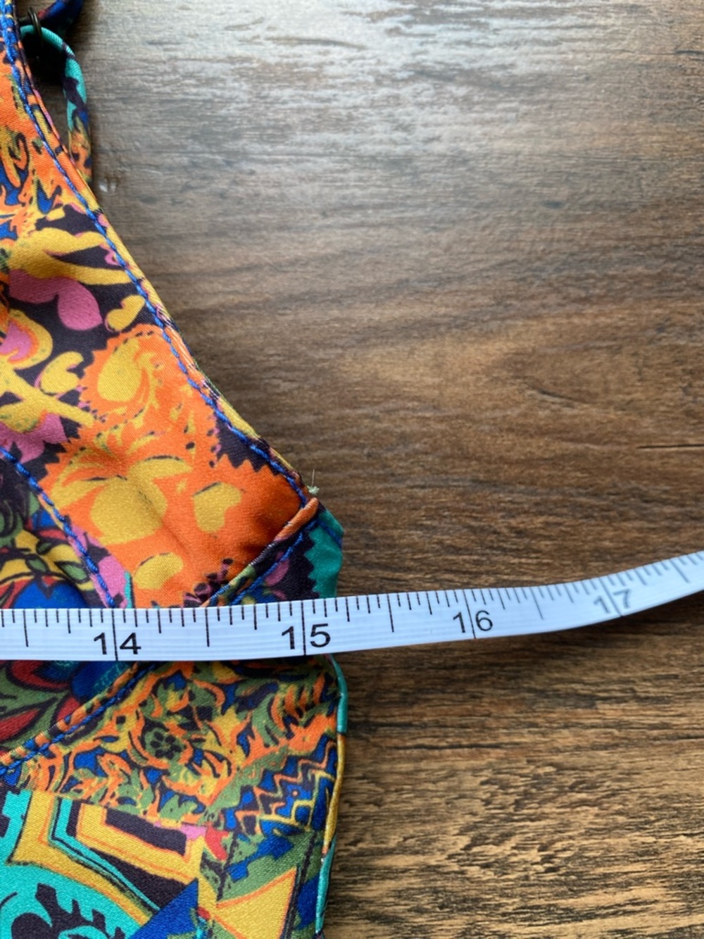 Floral Patchwork Bustier Crop Top - Multicolor - Picture 5 of 7